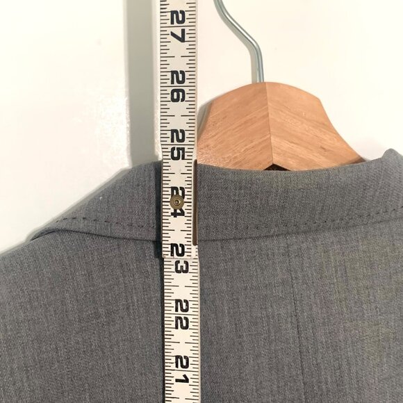 Vintage Talbots Petites Women's Gray Wool Blazer Jacket Size 10 Petite - Picture 10 of 13